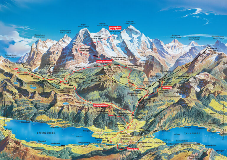 Map Of Grindelwald Switzerland