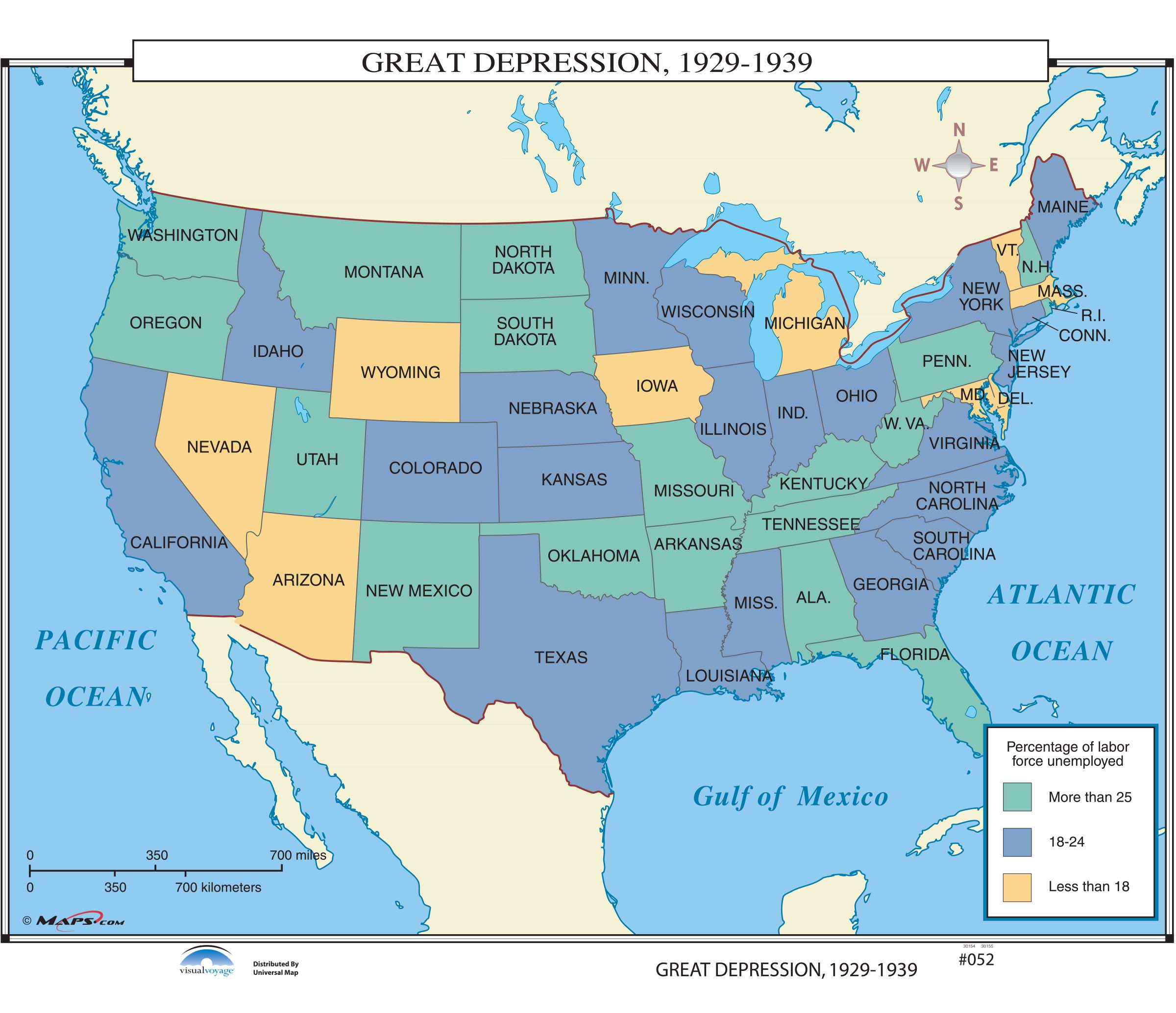 Map of the Great Depression
