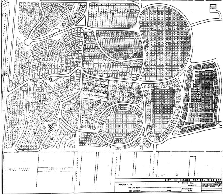 Map Of Greenwood Cemetery