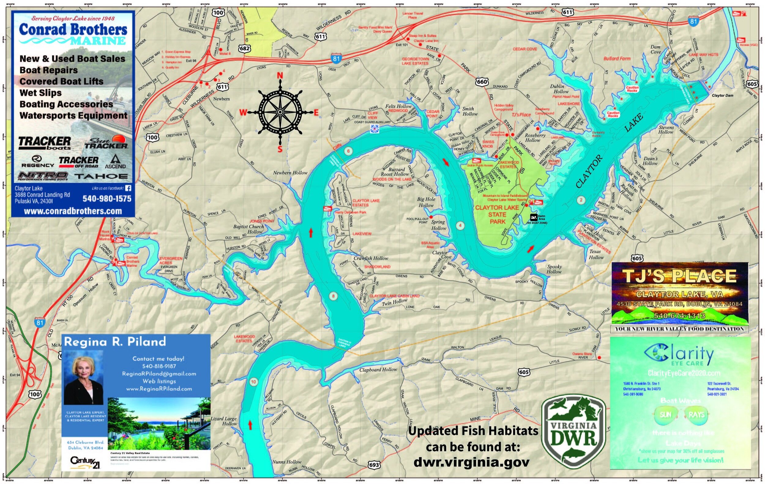 Map & Stats of Claytor Lake