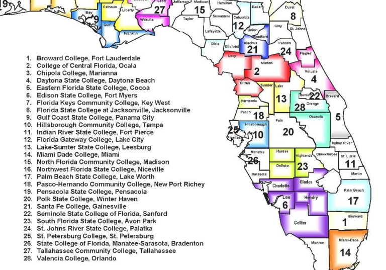Map Of Colleges In Florida