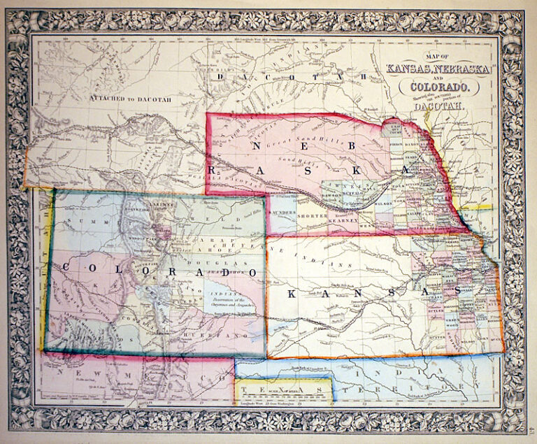 Map Of Colorado And Kansas