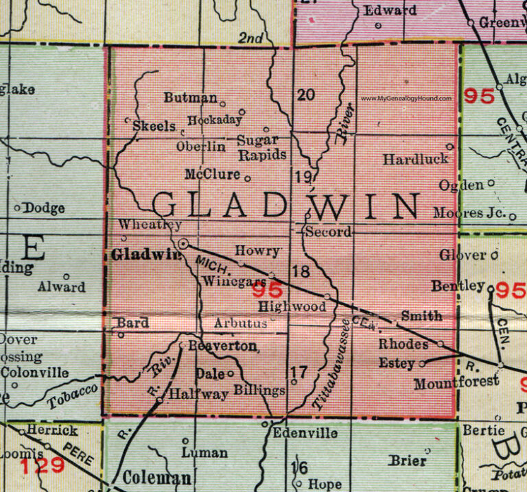 Map Of Gladwin County Michigan