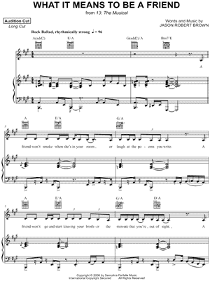What It Means To Be A Friend Sheet Music