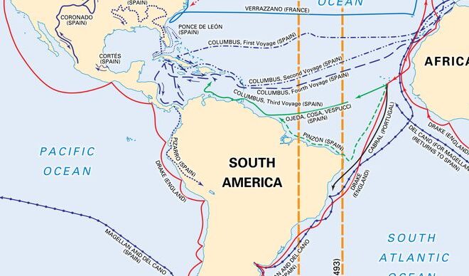 Map Of Giovanni Da Verrazzano Route