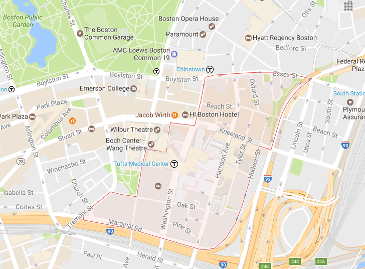 Navigational map of Chinatown