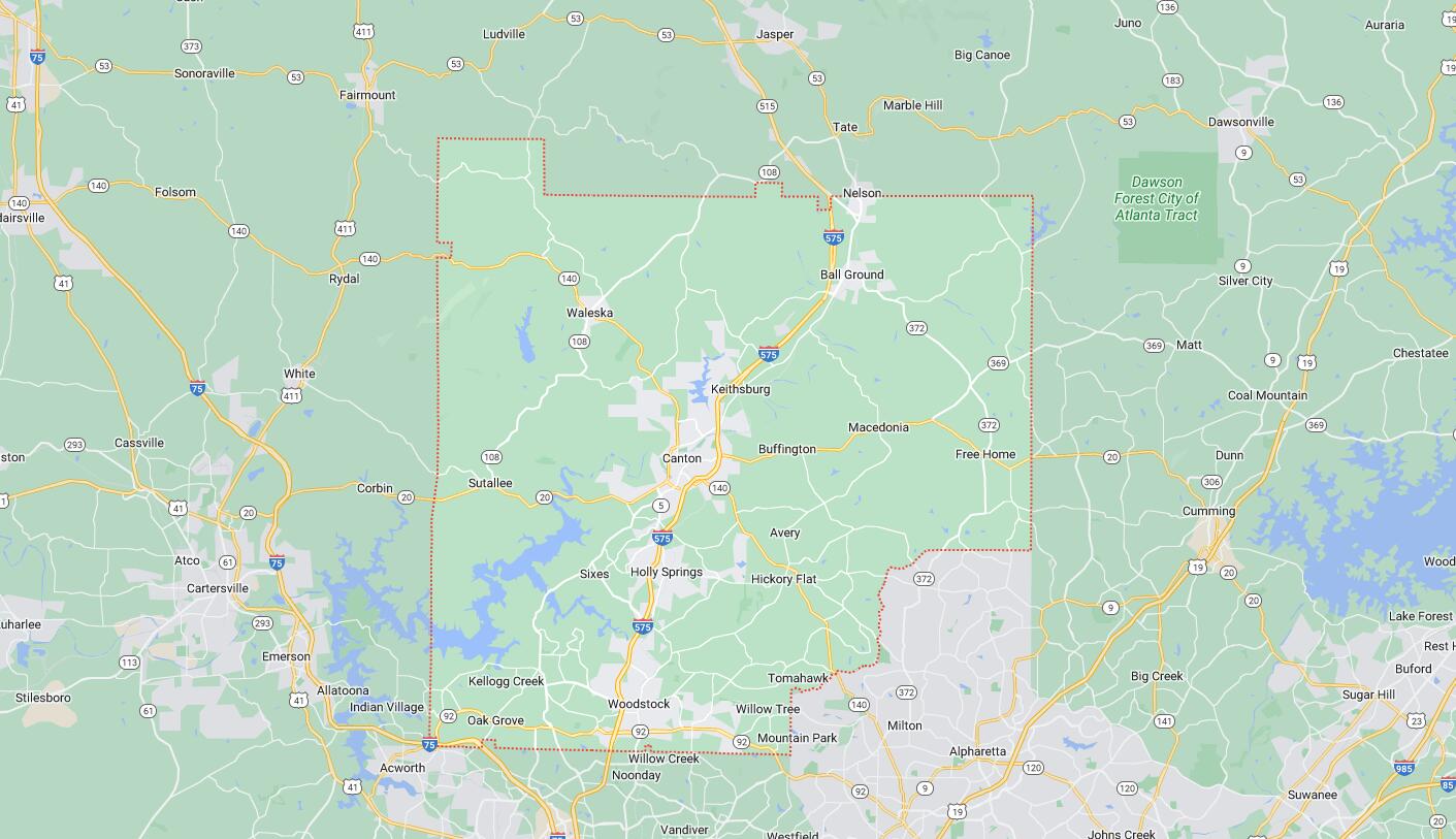 Cities and Towns in Cherokee County, Georgia