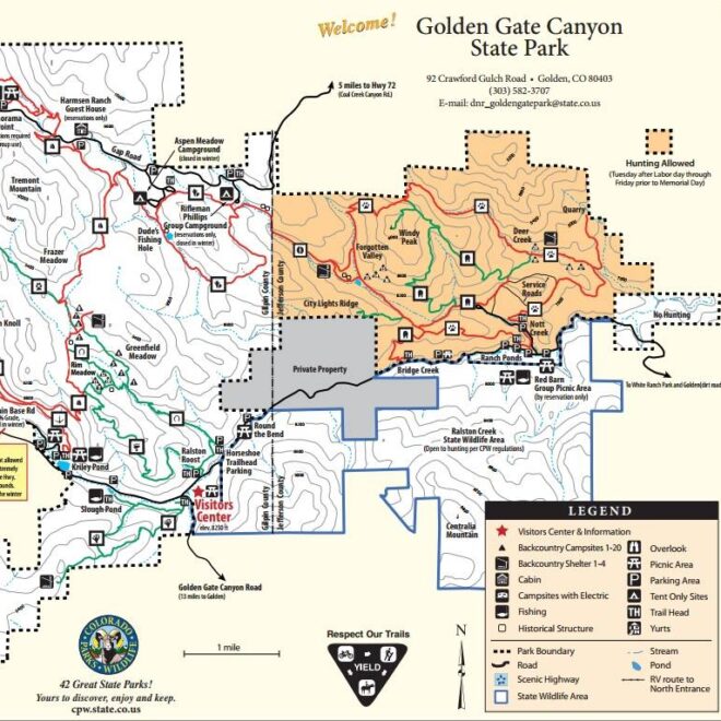 Map Of Golden Gate Canyon State Park
