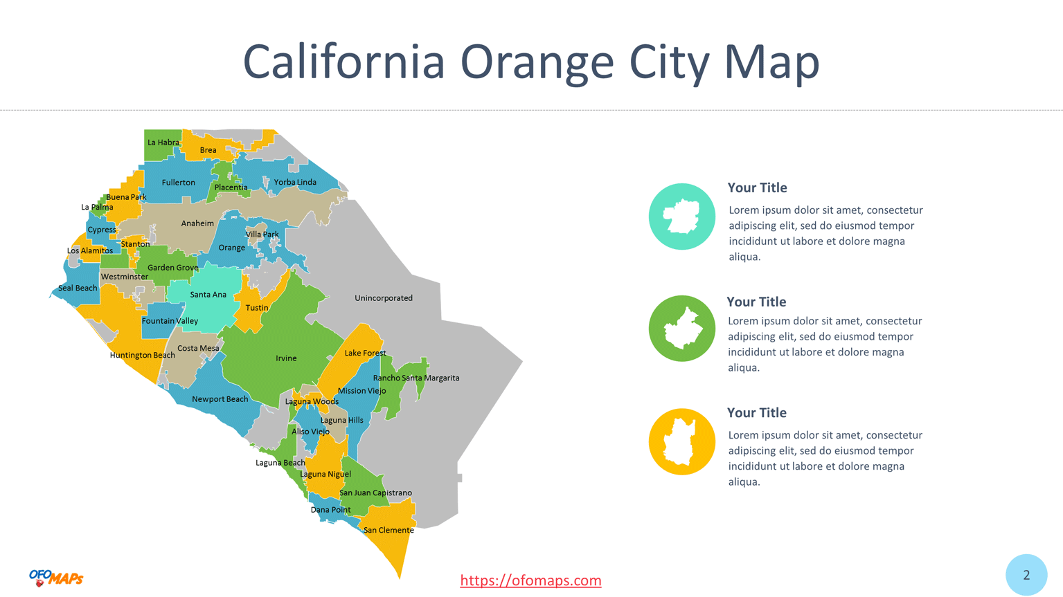 Map of Orange County California Cities
