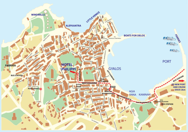 Map Of Chora Mykonos