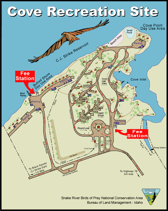 Cove at CJ Strike Reservoir Map