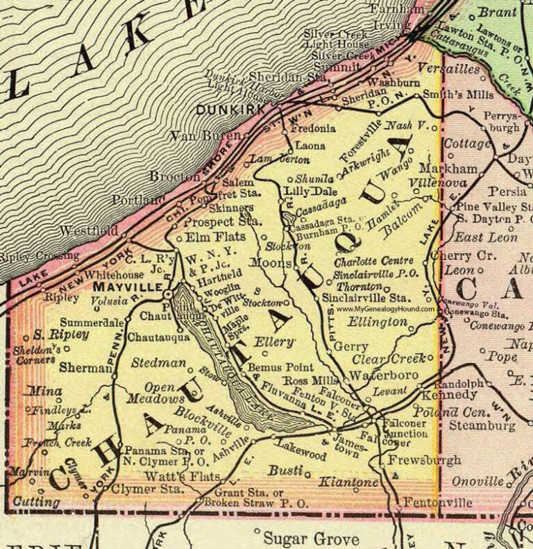 Map Of Chautauqua County New York