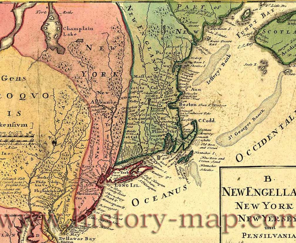 Map of New York Colony