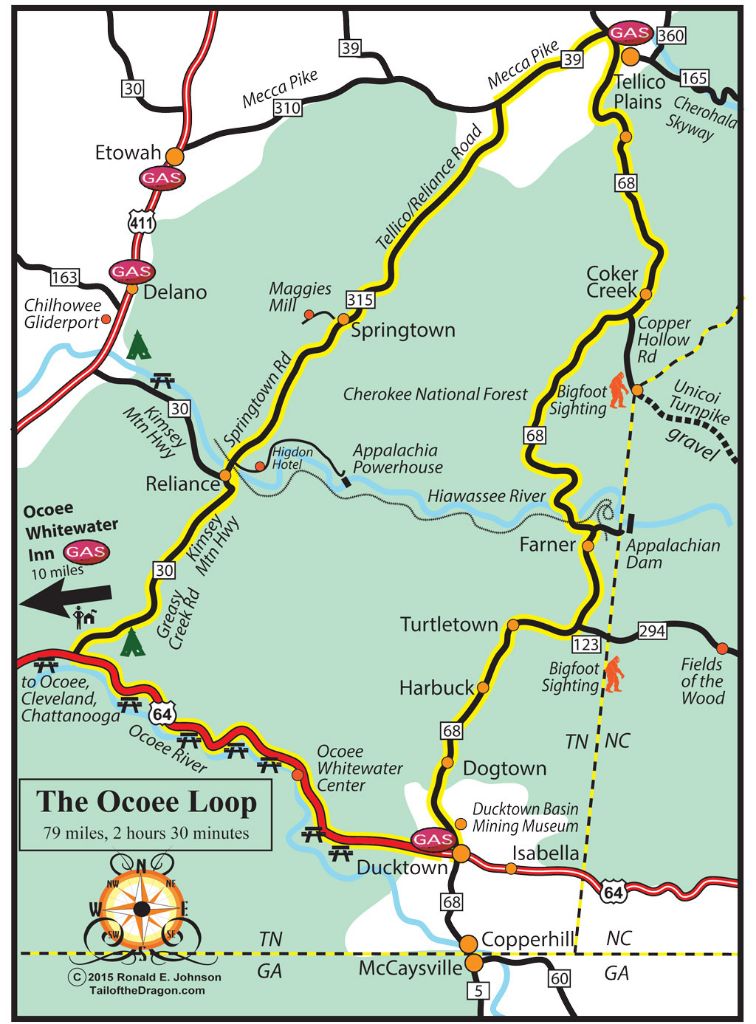 Cherohala Skyway Tax and Field Map