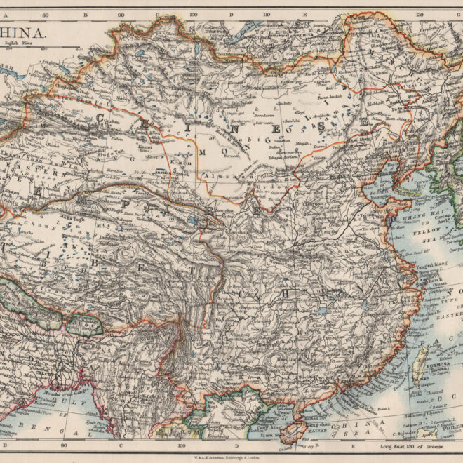 Map Of China In 1900