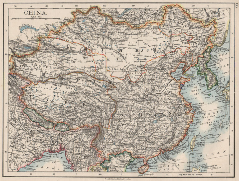 Map Of China In 1900