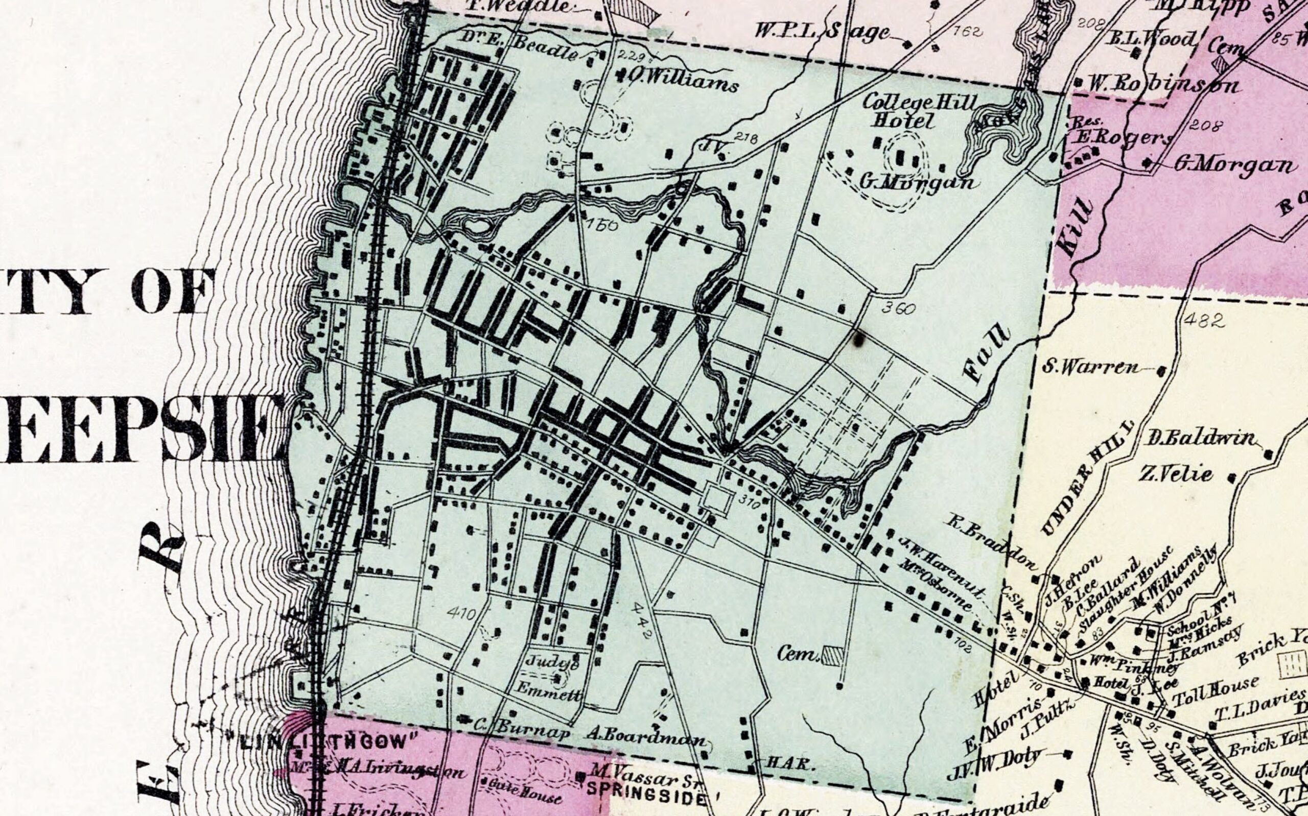 Poughkeepsie Historical Map