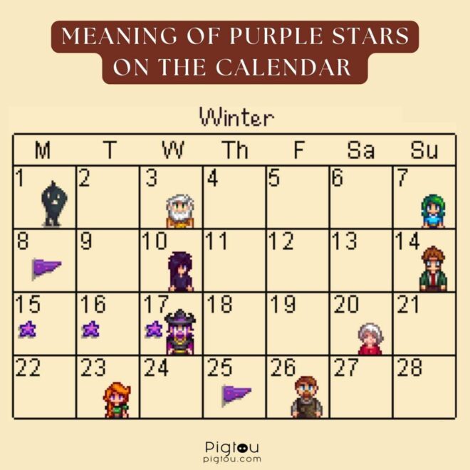 What Does The Purple Star Mean In Stardew Valley