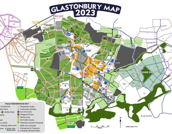Map Of Glastonbury
