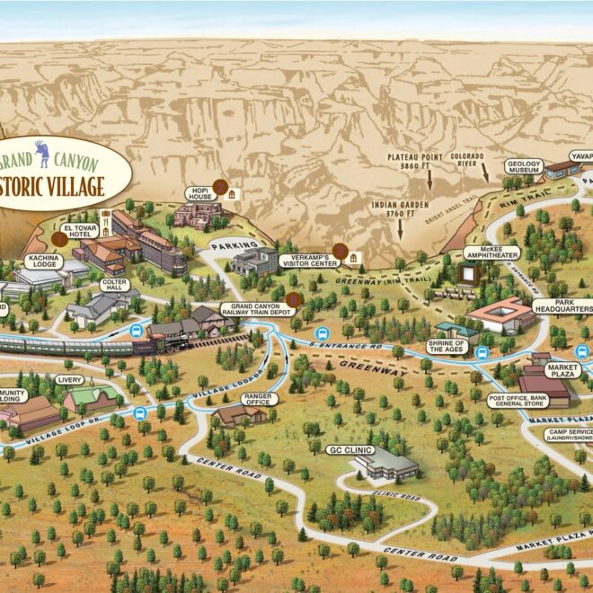 Map Of Grand Canyon Village Hotels