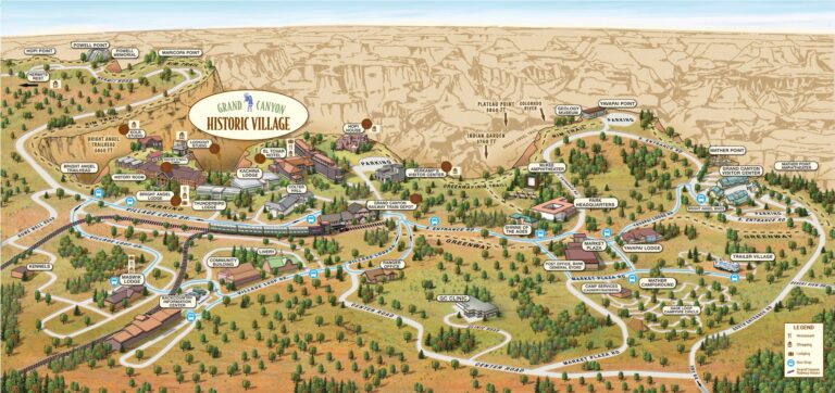 Map Of Grand Canyon Village Hotels