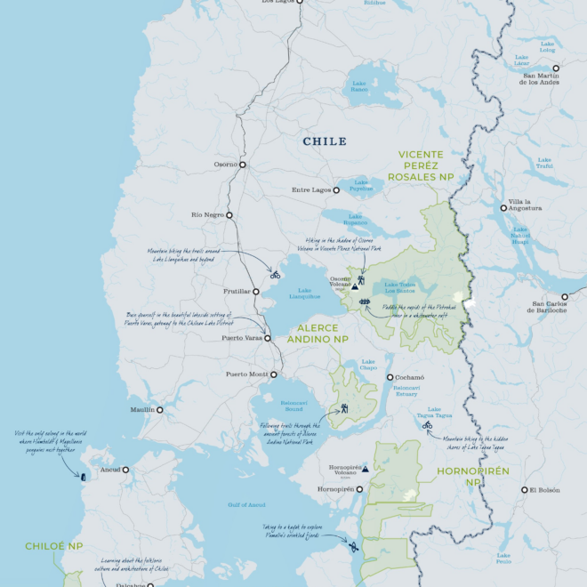 Map Of Chile Lake District
