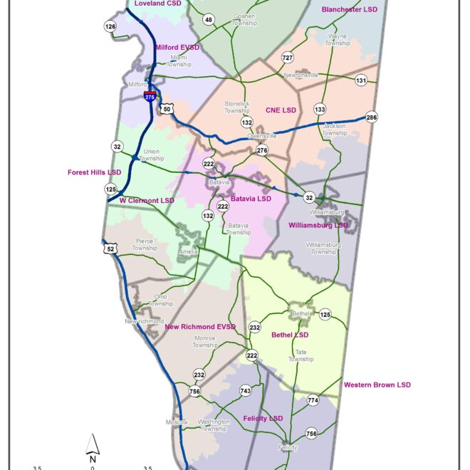 Map Of Clermont County Ohio