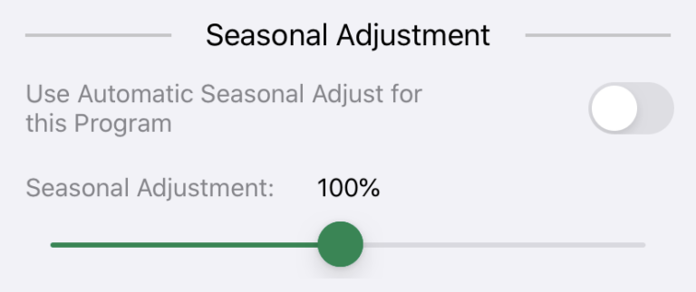 What Does Seasonal Adjust Mean On Rainbird