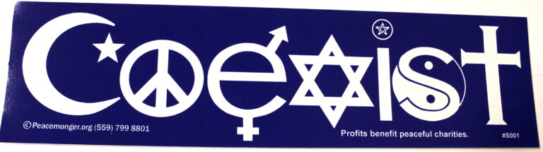What Does Coexist Mean Bumper Sticker