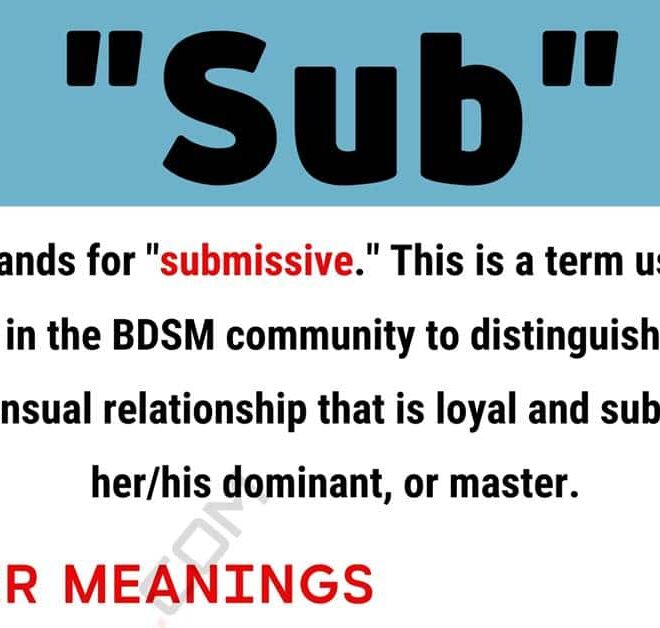 what does sub mean