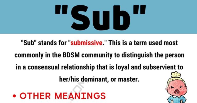 what does sub mean