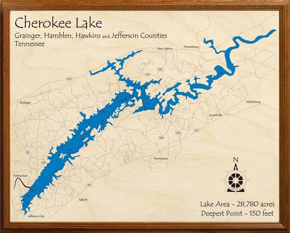 Map Of Cherokee Lake Tennessee - Printable