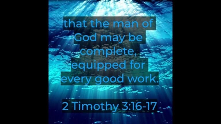 What Does 2 Timothy 3 16 17 Mean