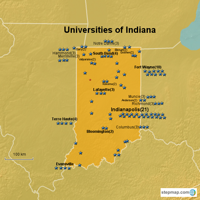 StepMap - Universities of Indiana