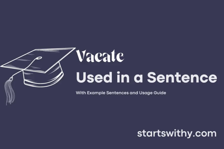 What Does It Mean To Vacate A Sentence