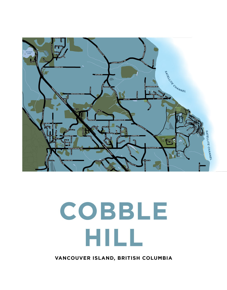 Cobble Hill Map Print by Jelly Brothers