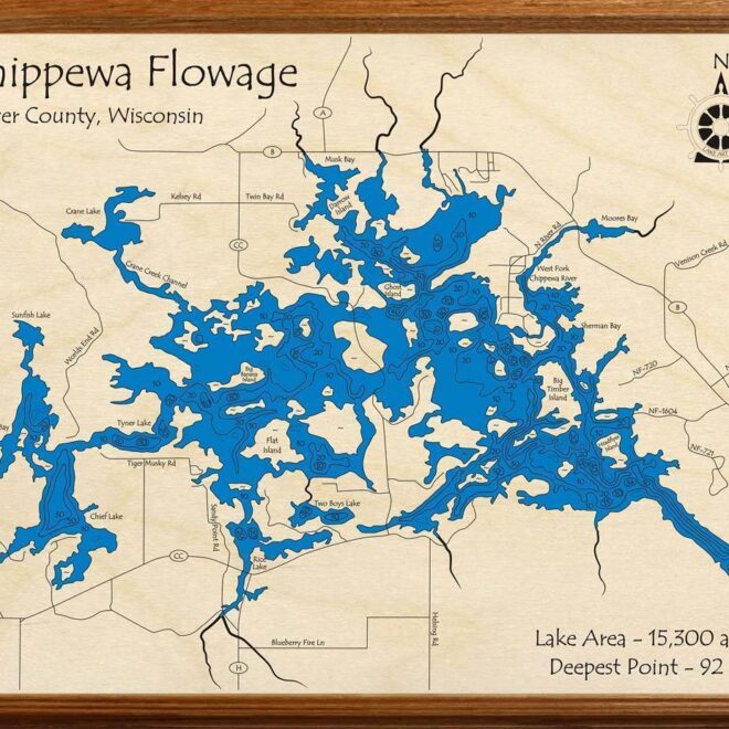 Map Of Chippewa Flowage Wi