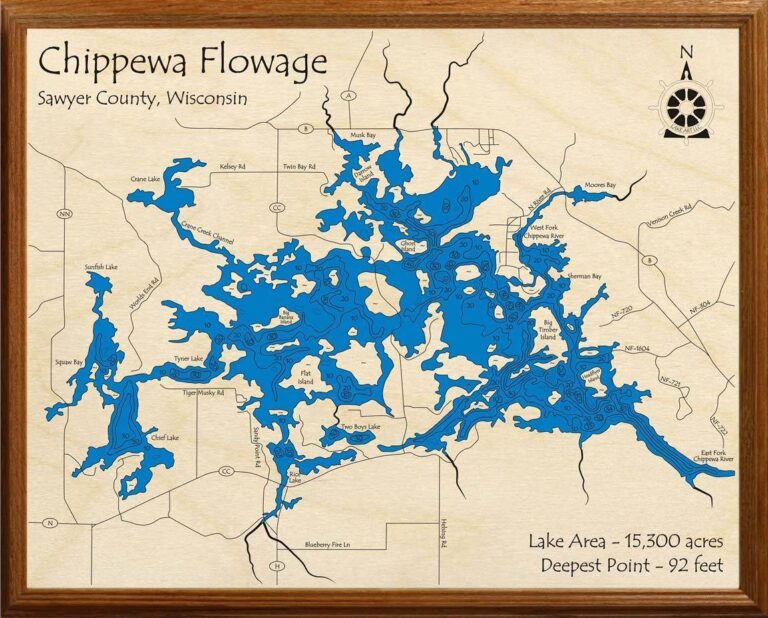 Map Of Chippewa Flowage Wi