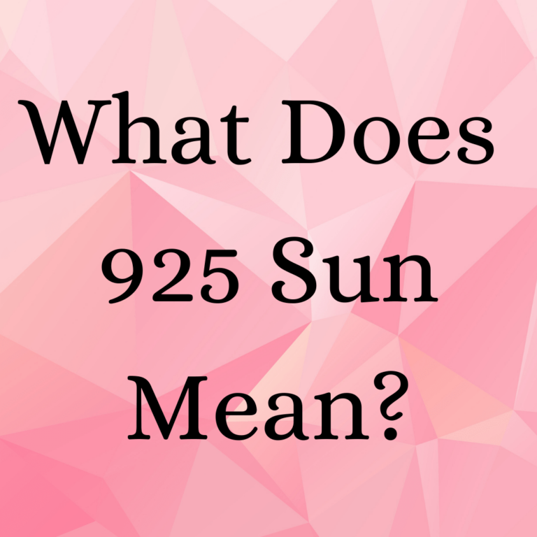 What Does 925 Sun Mean On Jewelry
