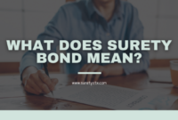 What Does Surety/Cash Mean