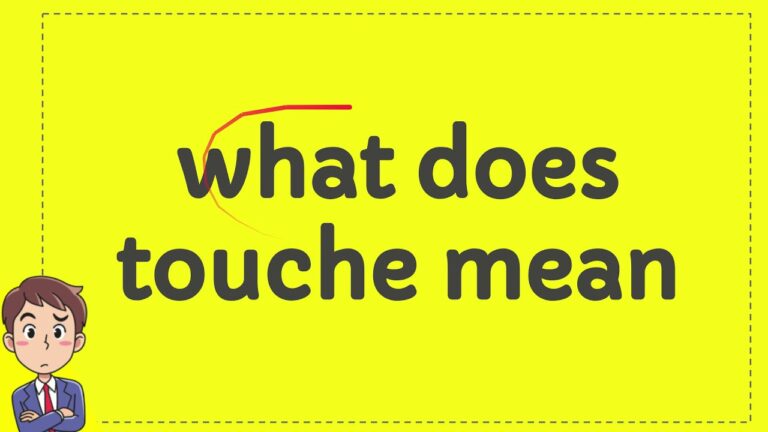 What Does Touch Or Strike Mean