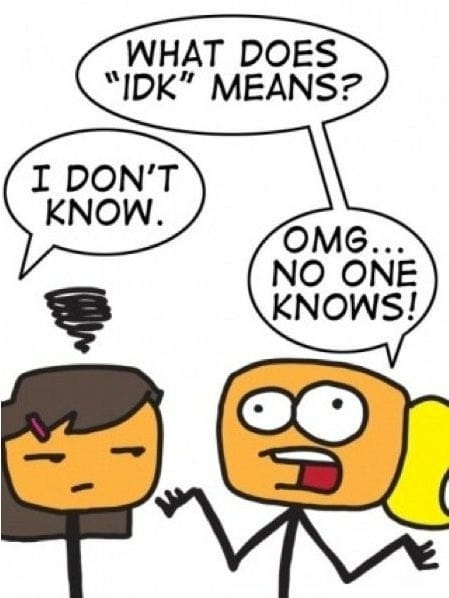 what does idk mean