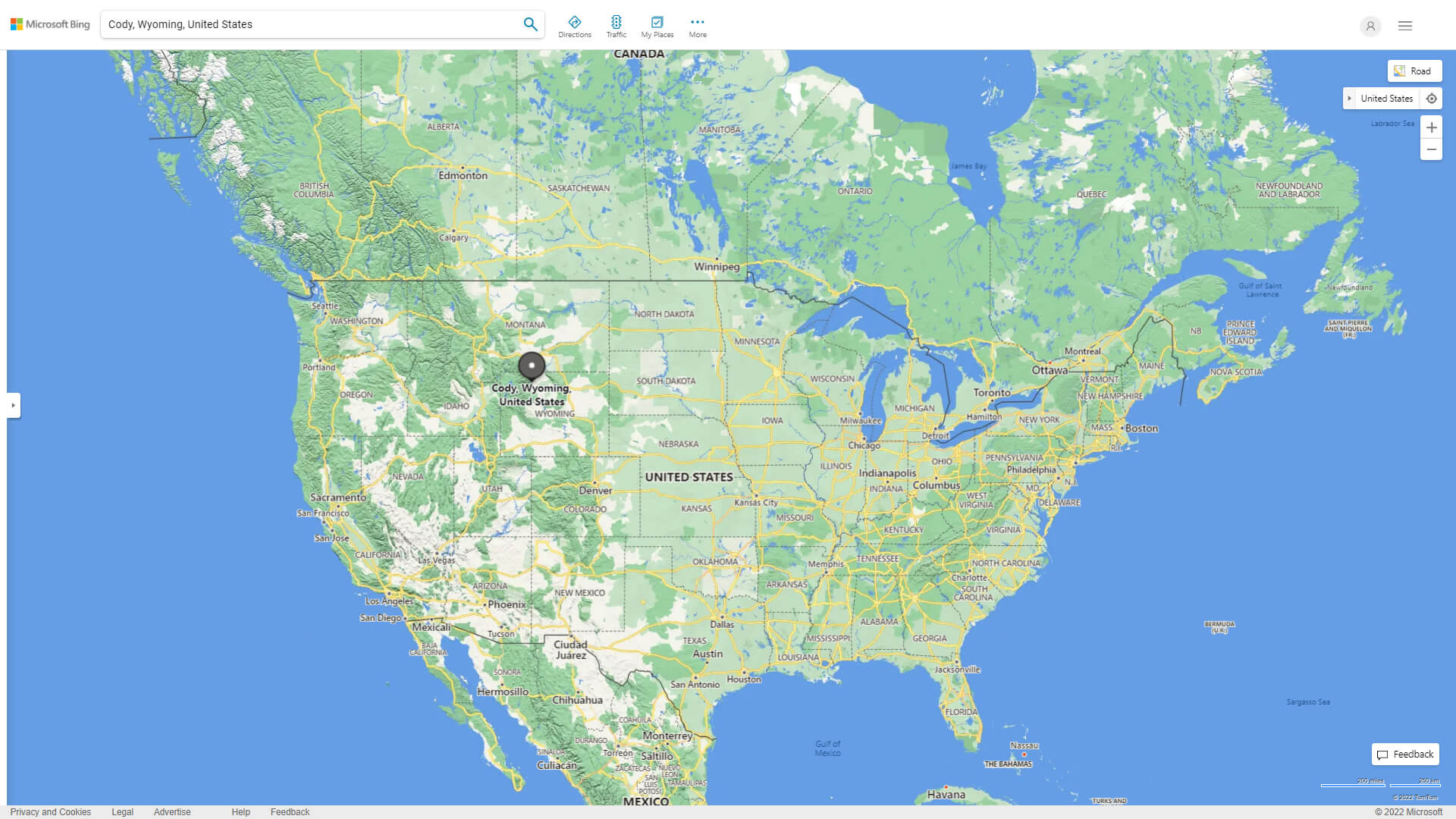 Cody, Wyoming Map