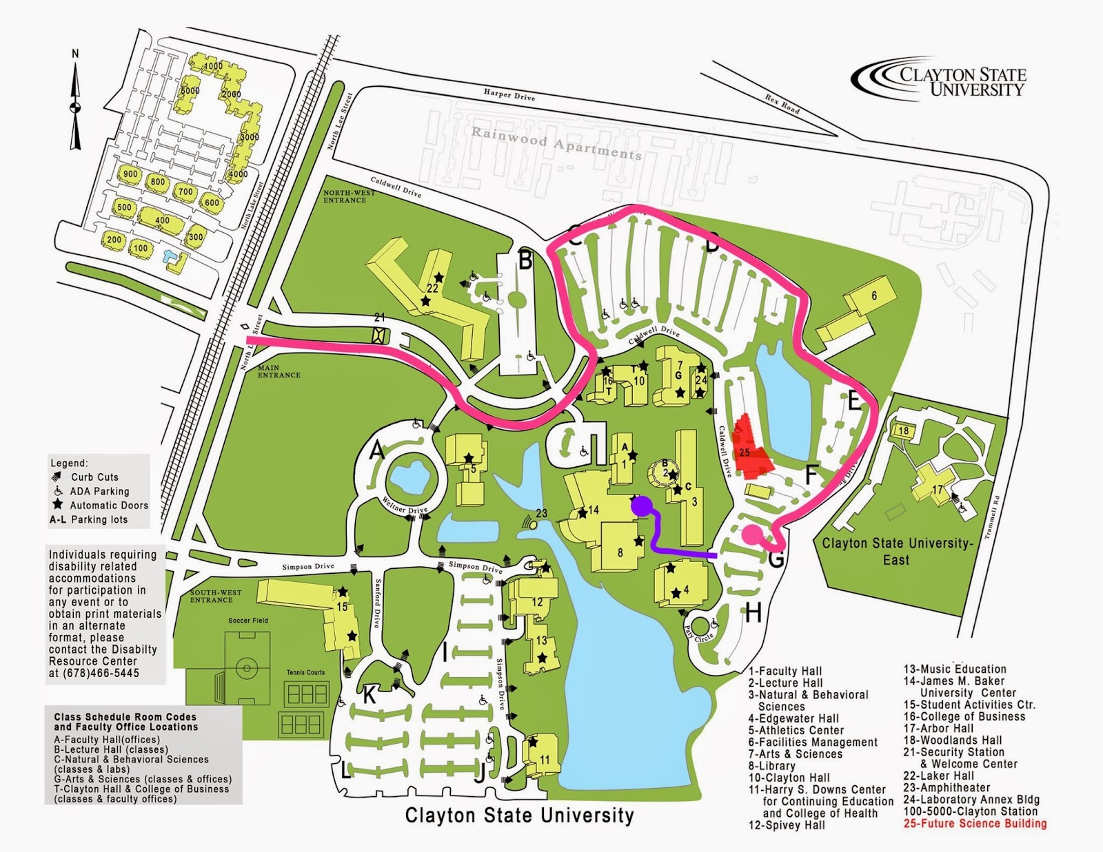 Clayton State University Campus Map - Printable Maps Online