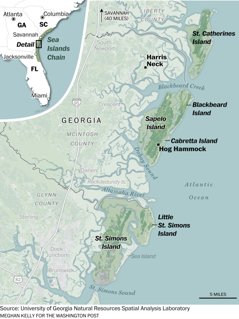 Map Of Coastal Georgia Islands