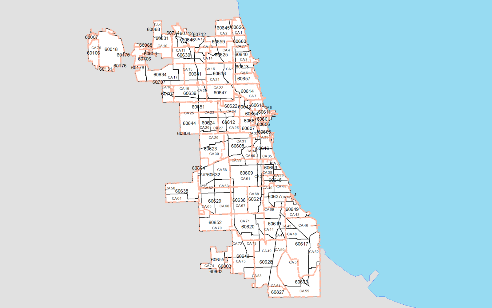 Chicago Zip Code Map Pdf