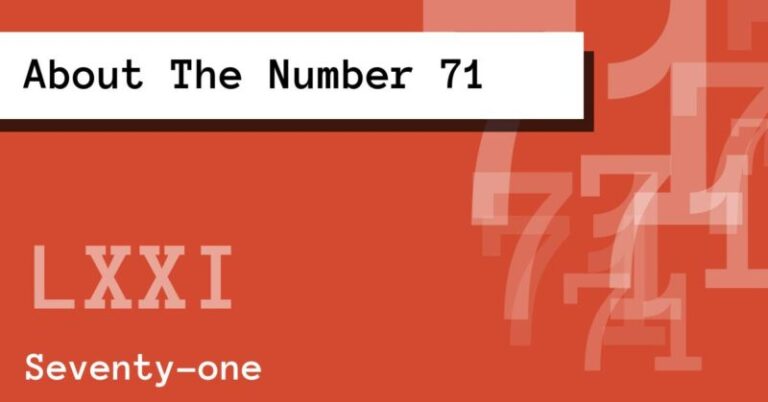 What Does 71 Mean