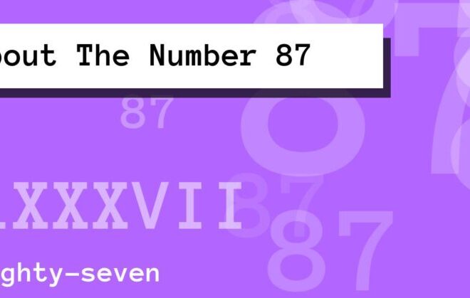 What Does The Number 87 Mean