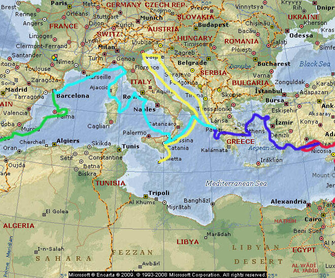 Map Of Greece And Israel