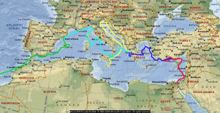 Map Of Greece And Israel